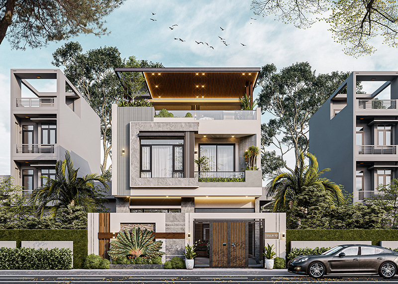 Mẫu biệt thự 2 tầng 6
